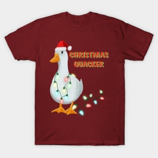 Christmas Quacker. Funny Xmas T-Shirt